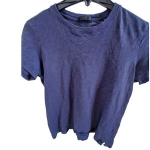 ATM Navy Blue Cotton TShirt Women Medium